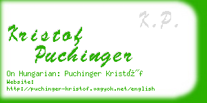 kristof puchinger business card